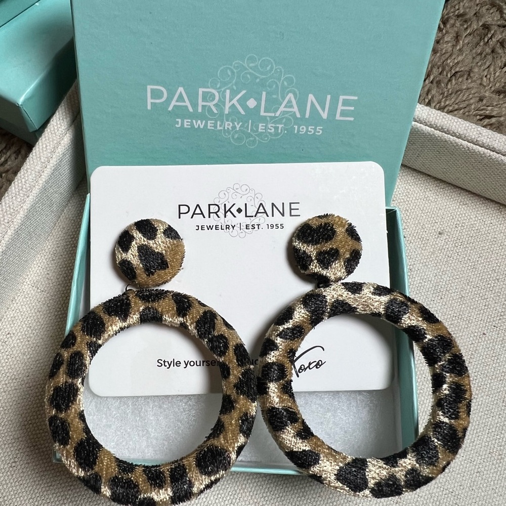 Park Lane Animal Print Hoop Earrings